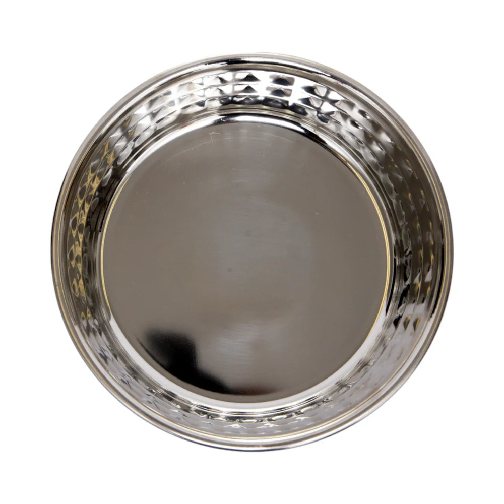 Jojo Modern Pets - Stainless Steel Diamond Textured Rose Quartz