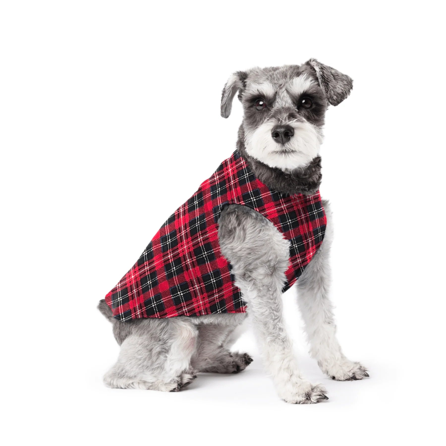 GoldPaw - Stretch Fleece Red Plaid