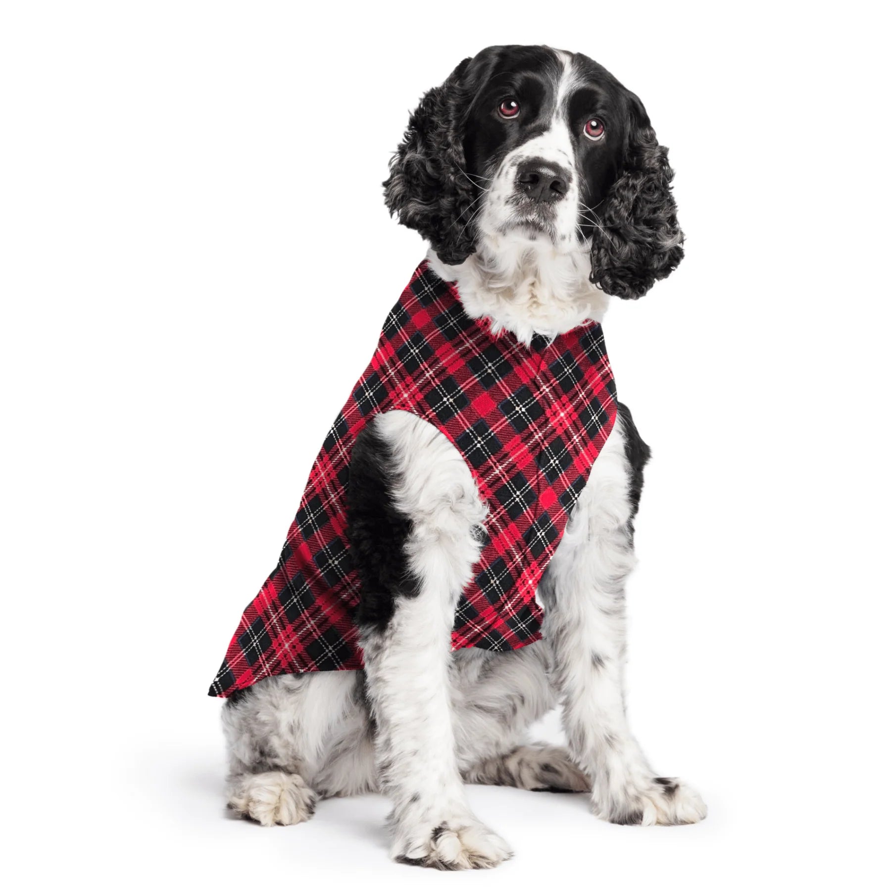 GoldPaw - Stretch Fleece Red Plaid