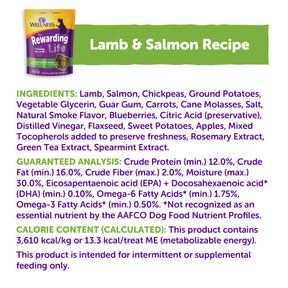 Wellness - Rewarding Treats Grain-Free Lamb & Salmon Recipe Soft & Chewy Dog Treats - Southern Agriculture 