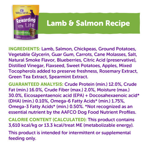 Wellness - Rewarding Treats Grain-Free Lamb & Salmon Recipe Soft & Chewy Dog Treats - Southern Agriculture 