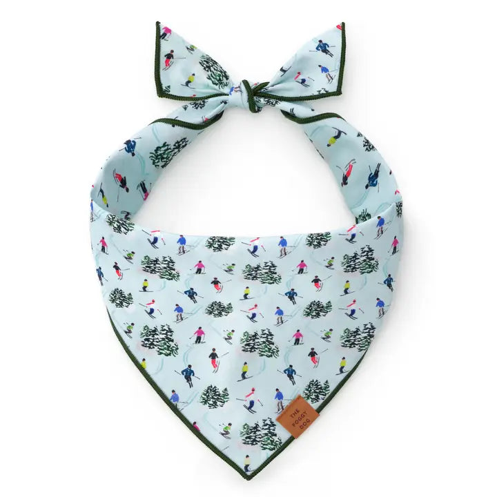The Foggy Dog - Bandana Dog Gray Malin xTFD - Powder Day with Skiers