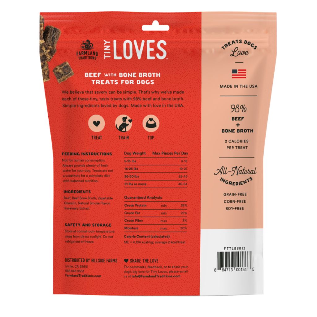 Farmland Traditions - Tiny Loves Beef+Bone Broth Treats for Dogs