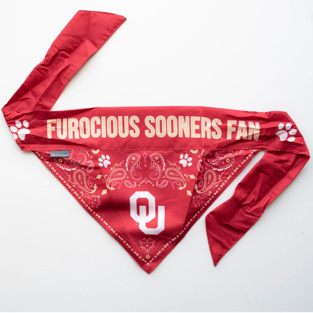 Little Earth Productions - Oklahoma Sooners Reversible Bandana for Dogs & Cats