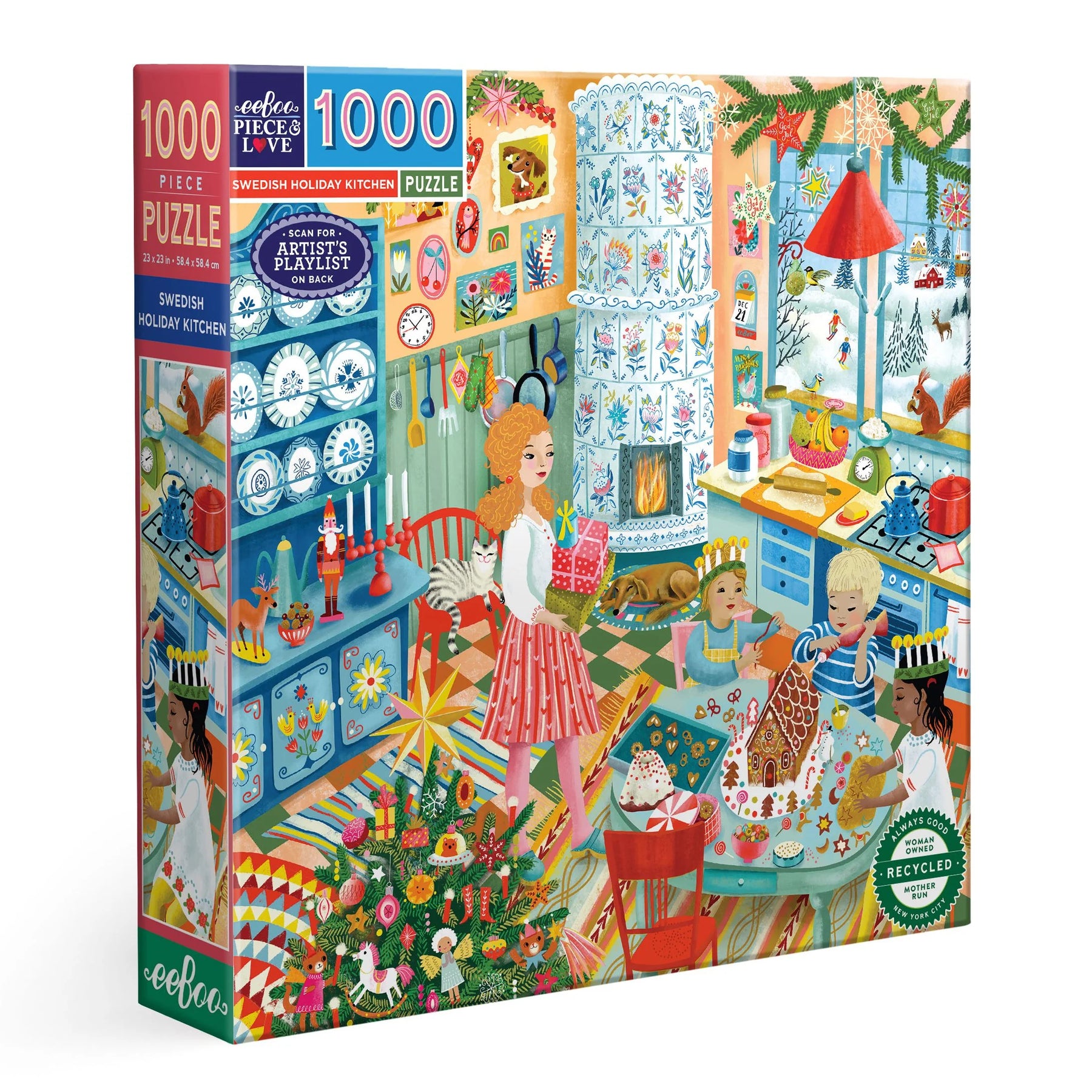 eeBoo - Swedish Holiday Kitchen 1000 Piece Puzzle