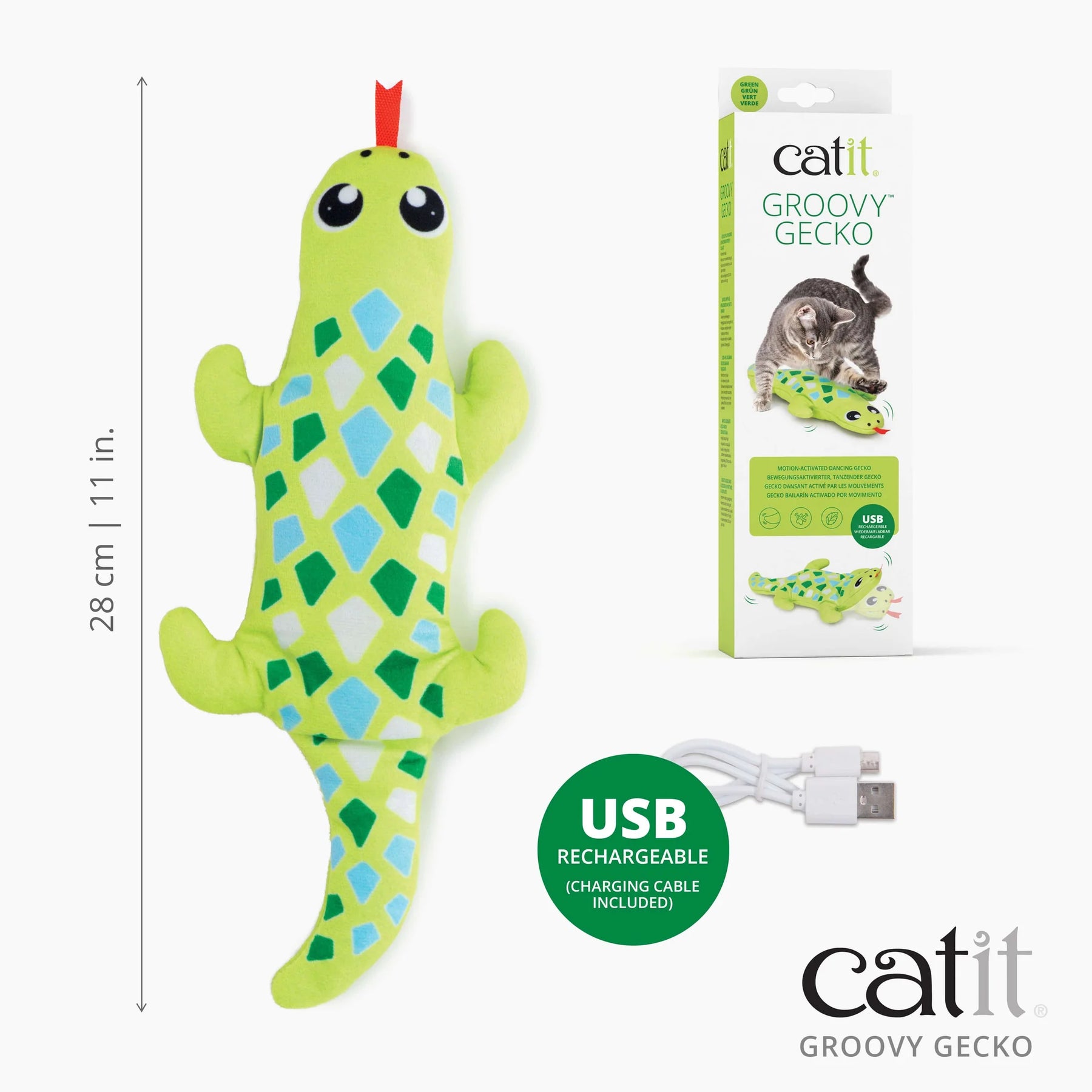 Catit - Groovy Gecko Motion-Activated Dancing Gecko