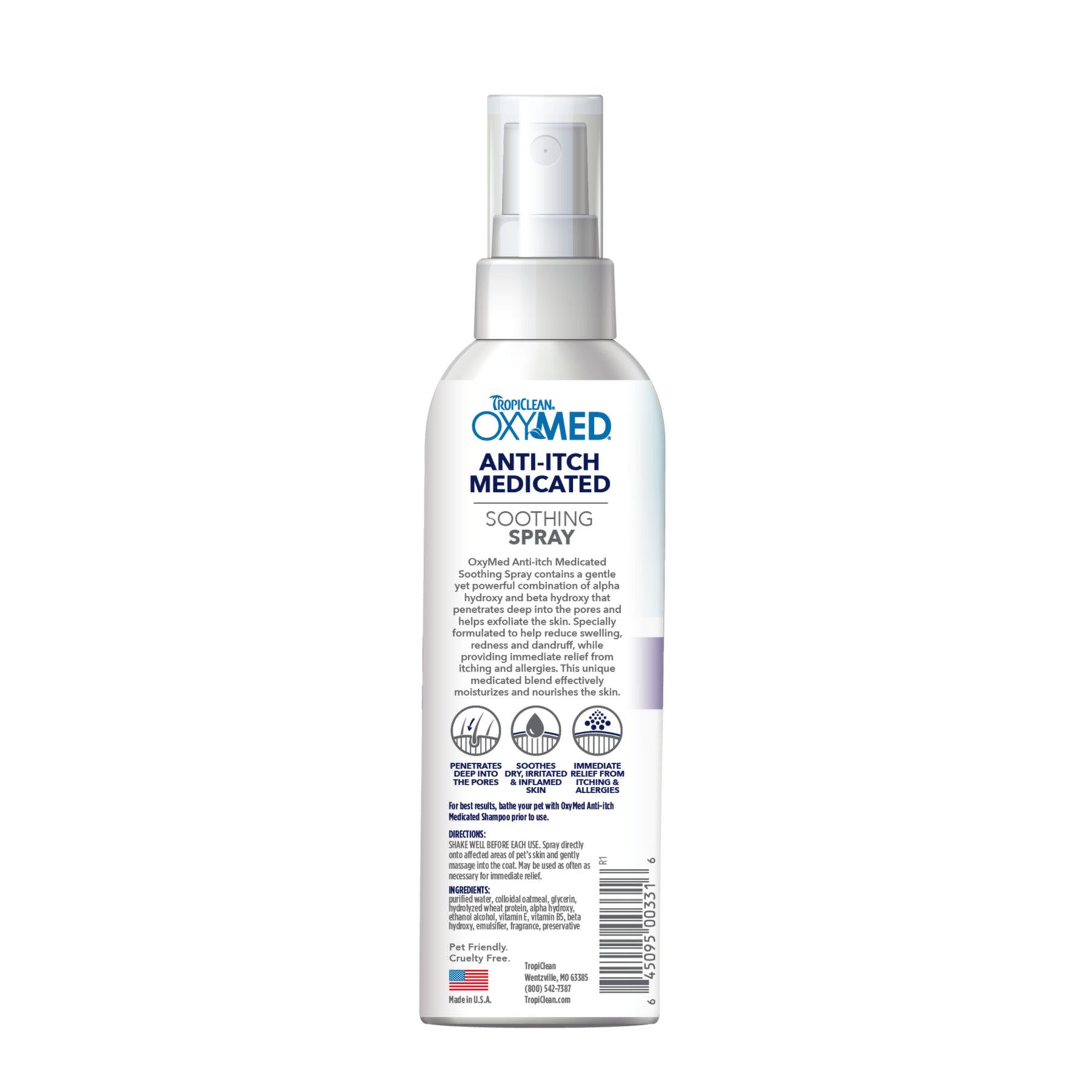 TropiClean - OxyMed Medicated Anti Itch Spray for Pets