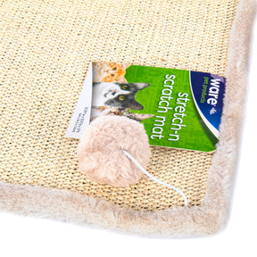 Ware Manufacturing- Scratch-N-Mat Sisal Scratching Surface, Toy & Rubber Backing