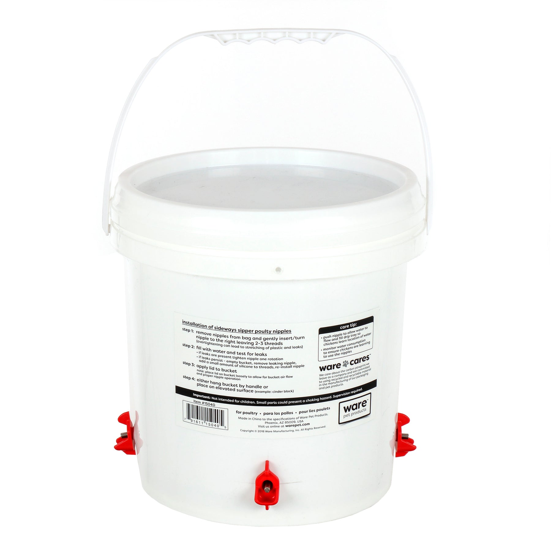 Ware Manufacturing- Sideways Sipper Poultry Water 2.5 gallons