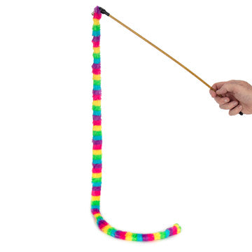 Ware Manufacturing- Wild Rainbow Wand Teaser With Long Furry Tail