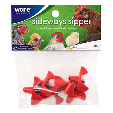 Ware Manufacturing- Sideways Sipper Water Nipples Horizontal (5 Piece)
