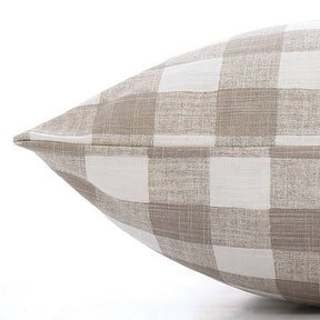 The Foggy Dog - Dog Bed Warm Stone Gingham