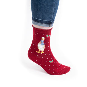 Wrendale Designs- Sock Duck Christmas "Christmas Scarf"