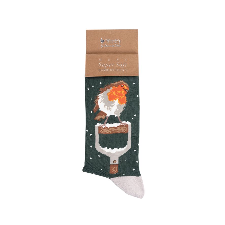 Wrendale Designs- Sock Robin Christmas "A Little Red Robin"
