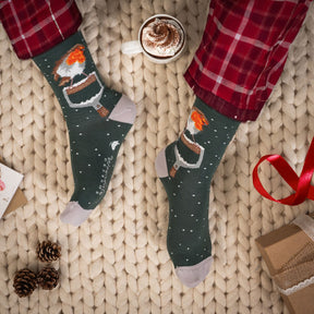 Wrendale Designs- Sock Robin Christmas "A Little Red Robin"