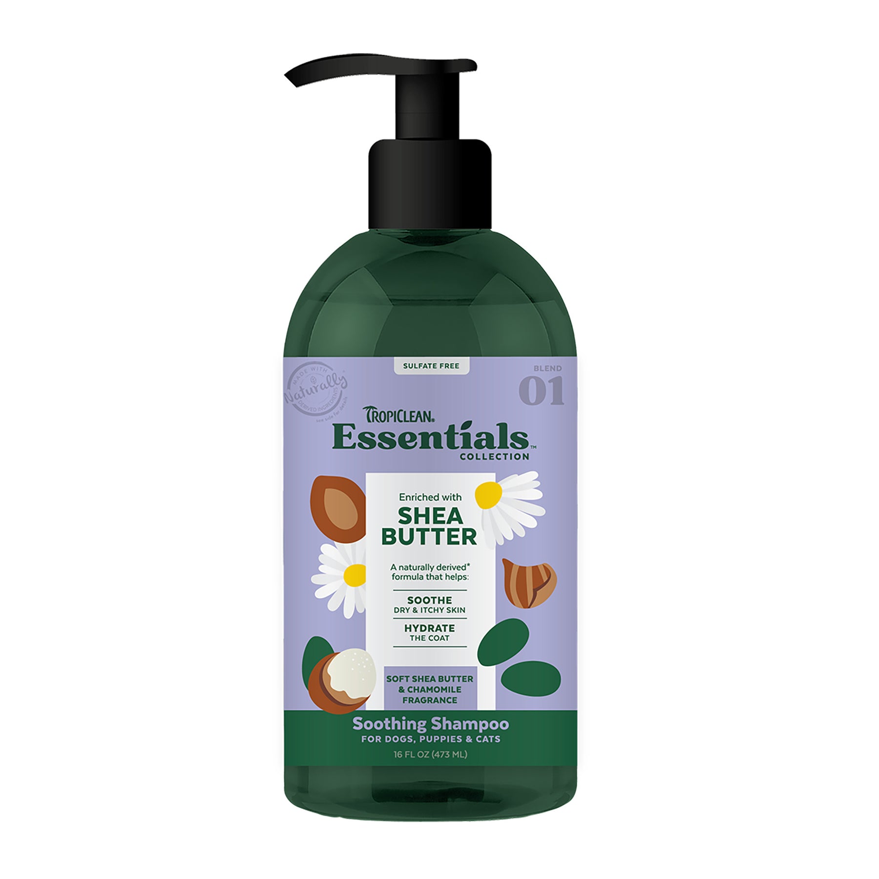 Tropiclean - Essential Shea Butter Shampoo for Dog,Puppies & Cat - Southern Agriculture 
