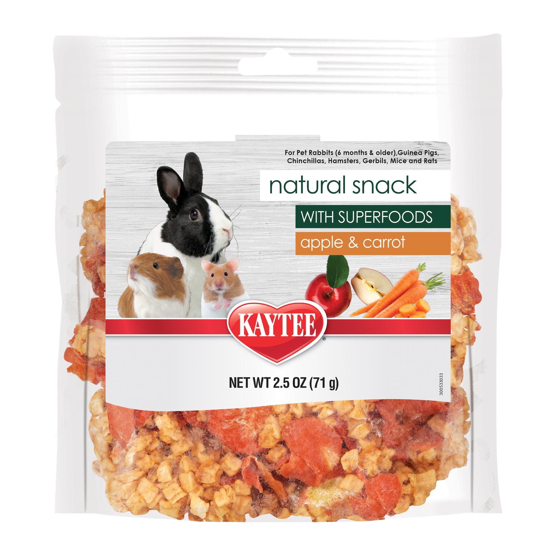 Kaytee - Natural Snack Apple & Carrot With Superfoods