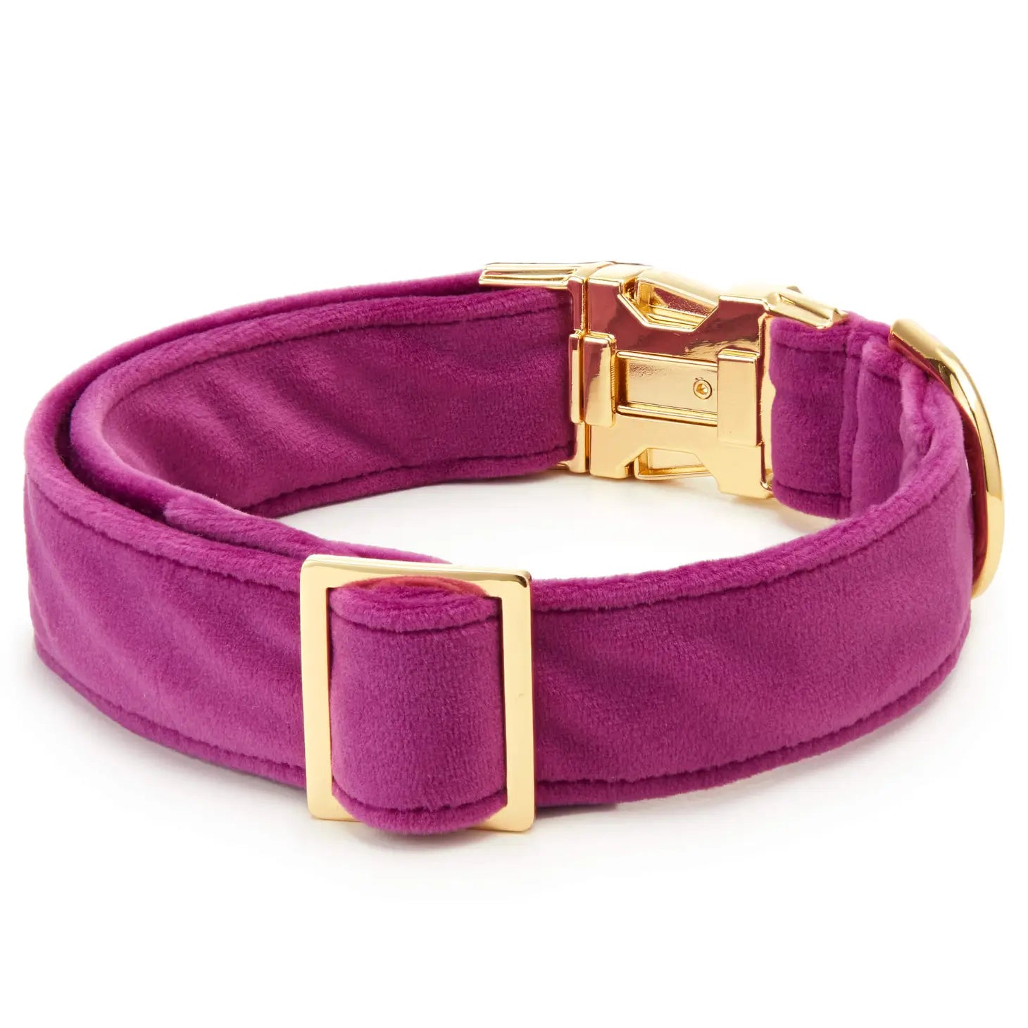 The Foggy Dog - Dog Collar Velvet Valentine's Day Plum