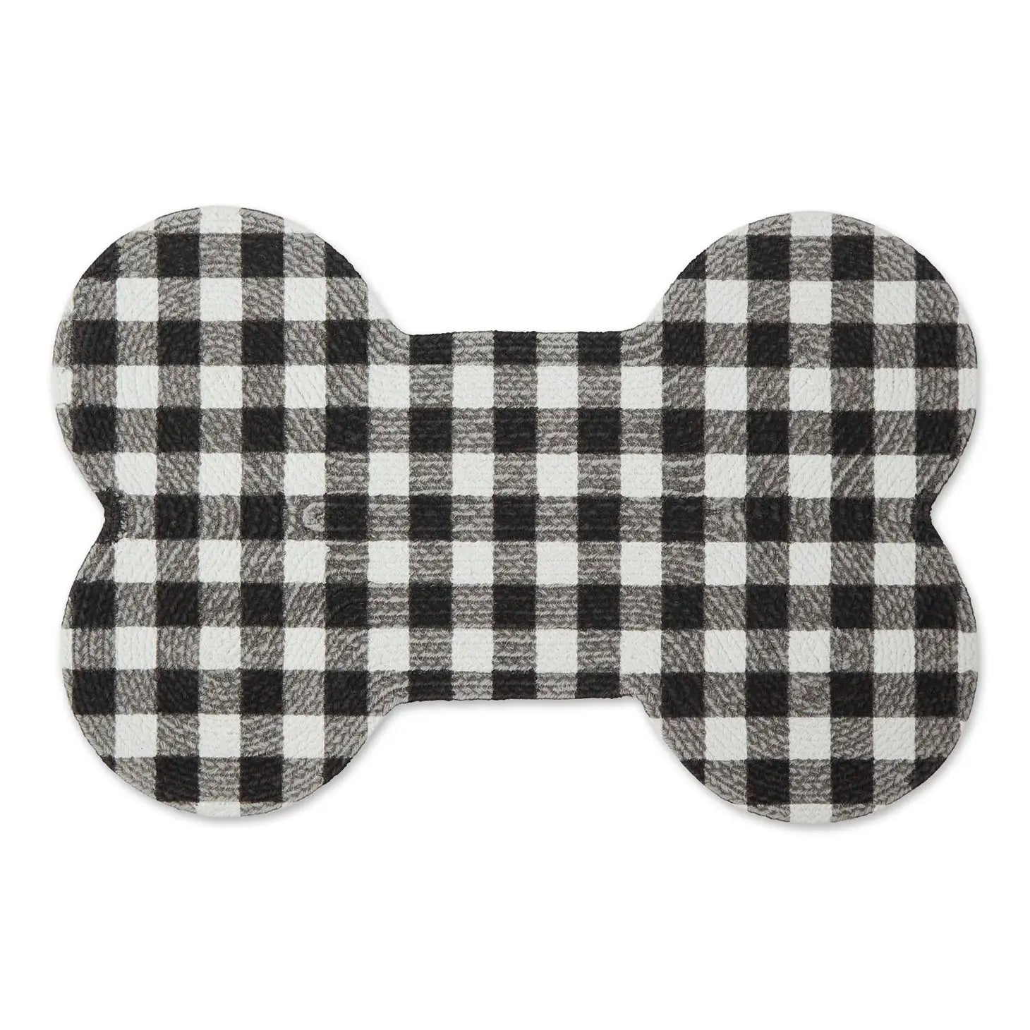 Bone Dry - Mat Bone Shaped Buffalo Plaid Black & White