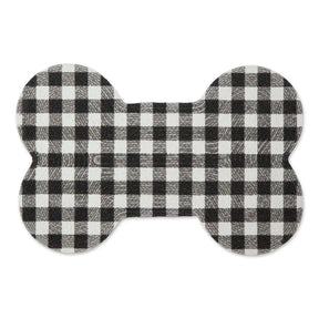 Bone Dry - Mat Bone Shaped Buffalo Plaid Black & White