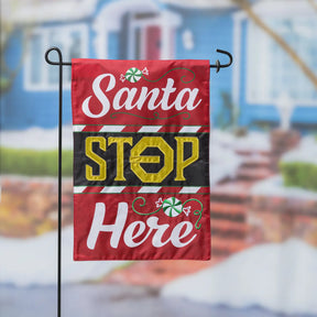 Evergreen Enterprises -  Flag Santa Stop Here
