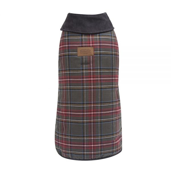 Carolina Pet Company - Pendleton Grey Stewart Plaid Dog Coat - Southern Agriculture 