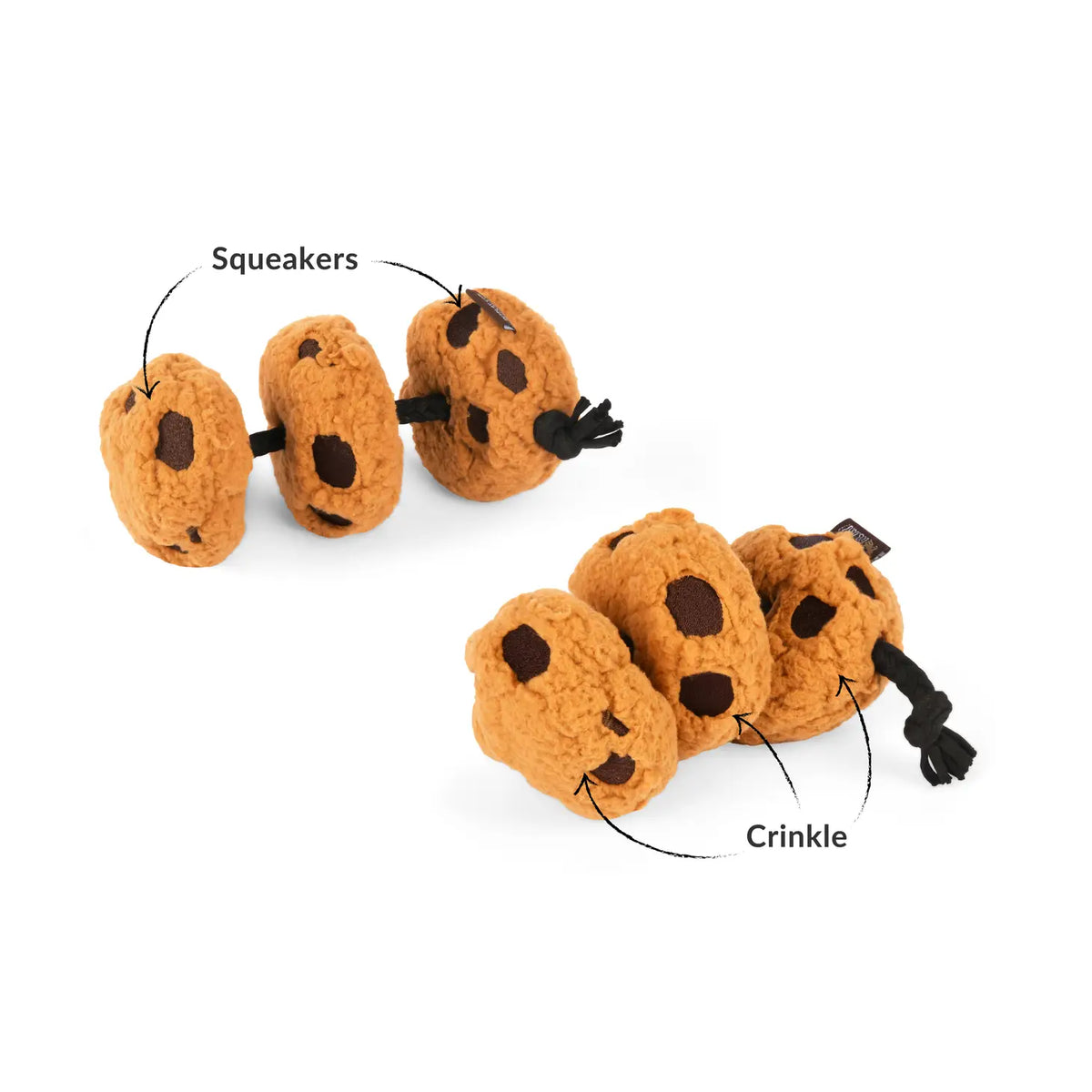 P.L.A.Y Pet Lifestyle And You - Cookies Mutt Cup Cafe' - 3 Choc. Chip Cookies On Rope