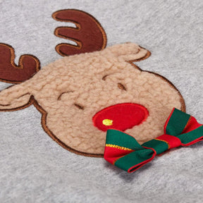 Blueberry Pet - Grey French Terry | All Weather Reindeer Dog Sweater