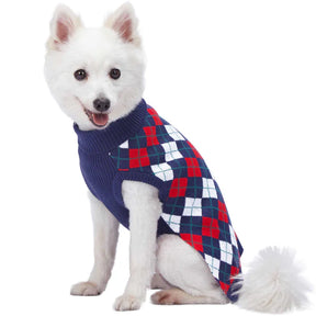 Blueberry Pet - Navy Argyle | Dress Chic Dog Sweater