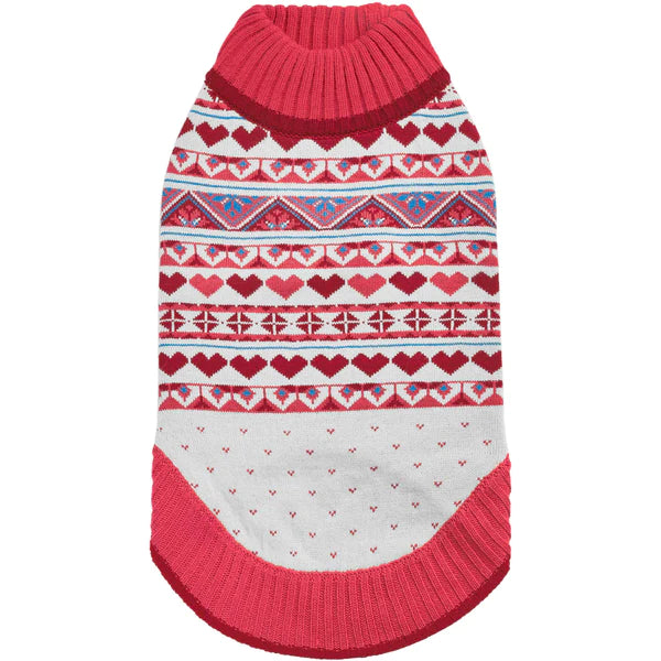 Blueberry Pet - Pullover Hearts Dog Sweater