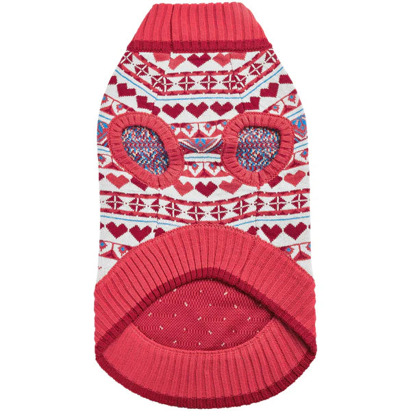 Blueberry Pet - Pullover Hearts Dog Sweater
