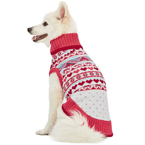Blueberry Pet - Pullover Hearts Dog Sweater