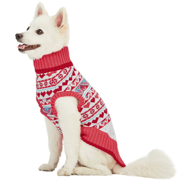 Blueberry Pet - Pullover Hearts Dog Sweater