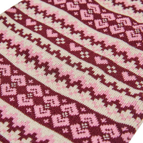 Blueberry Pet - Fair Isle Pullover Dog Sweater Pink Heart Design