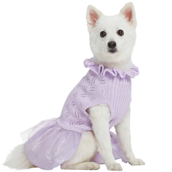 Blueberry Pet - Lavender | Dog Sweater Dress
