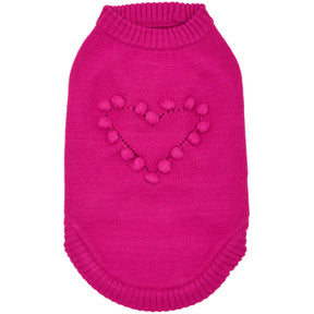 Blueberry Pet - Pink | Heart Designer Dog Sweater