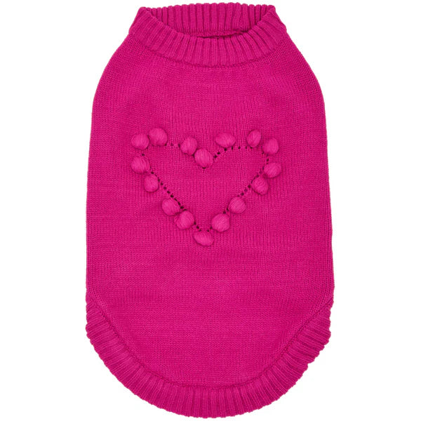Blueberry Pet - Pink | Heart Designer Dog Sweater