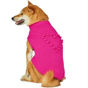 Blueberry Pet - Pink | Heart Designer Dog Sweater