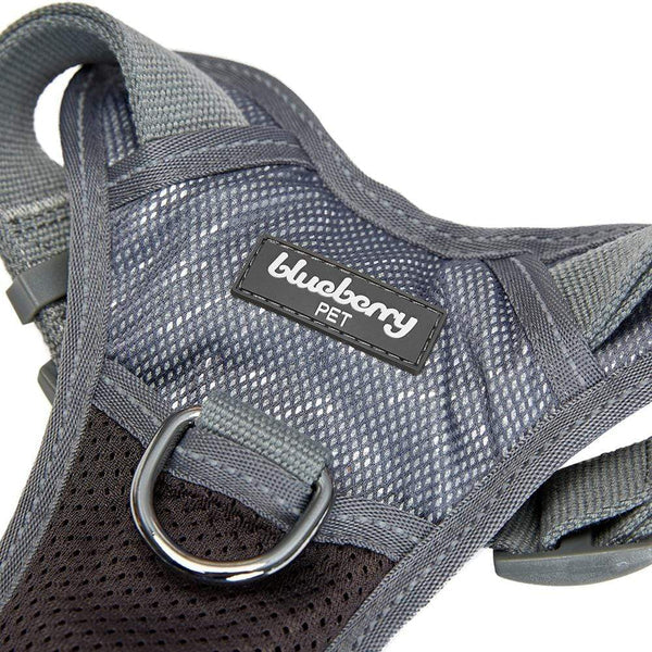 Blueberry Pet - Grey | Reflective Mesh Padded No Pull Dog Harness Vest