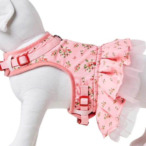 Blueberry Pet - Rose Baby Pink | Made Well Floral Dog Dress Harness