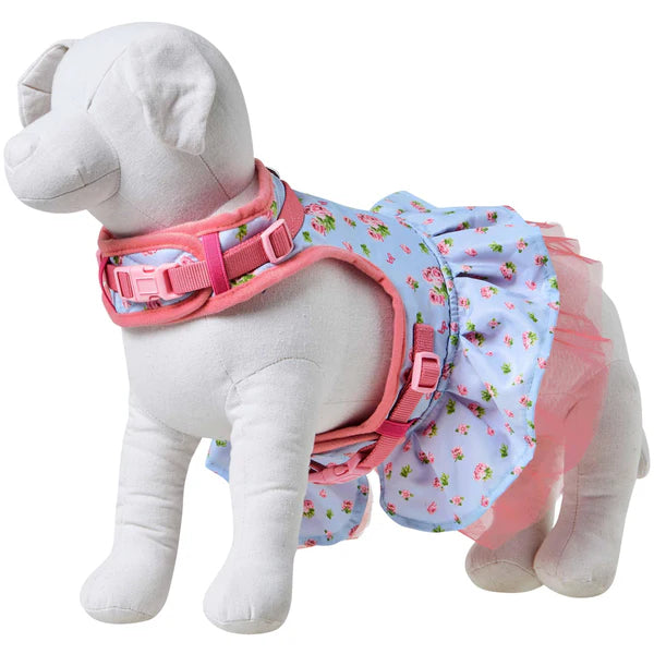 Blueberry Pet - Pastel Blue | Made Well Floral Dog Dress Harness