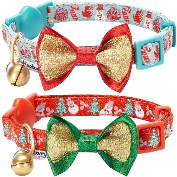 Blueberry Pet - Perfect Snowman | Holiday Fun Cat Collar