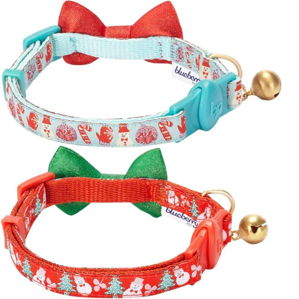 Blueberry Pet - Perfect Snowman | Holiday Fun Cat Collar