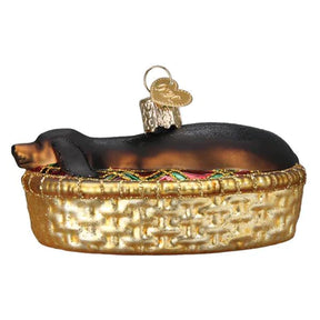 Old World Christmas - Sleepy Dachshund Ornament