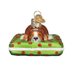 Old World Christmas - Sleepy Corgi Ornament