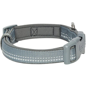 Blueberry Pet - Grey | 3M Reflective Neoprene Padded Dog Collar