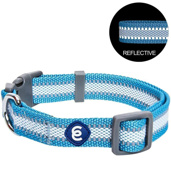 Blueberry Pet - Sky Blue | Back to Basics Reflective Dog Collar