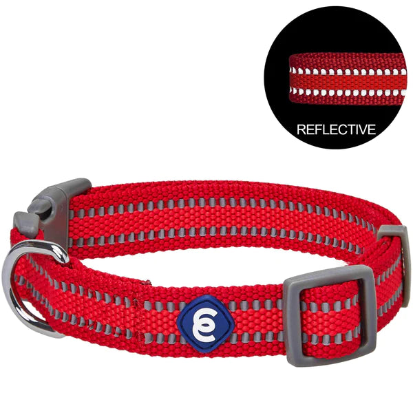 Blueberry Pet - Rogue Red | Back to Basics Reflective Dog Collar