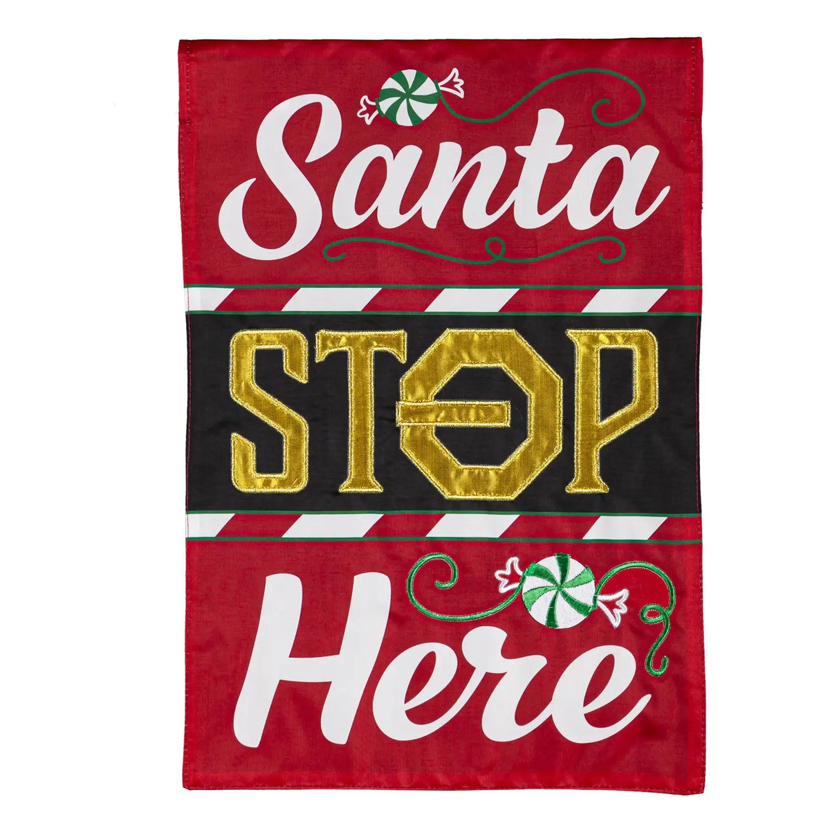 Evergreen Enterprises -  Flag Santa Stop Here