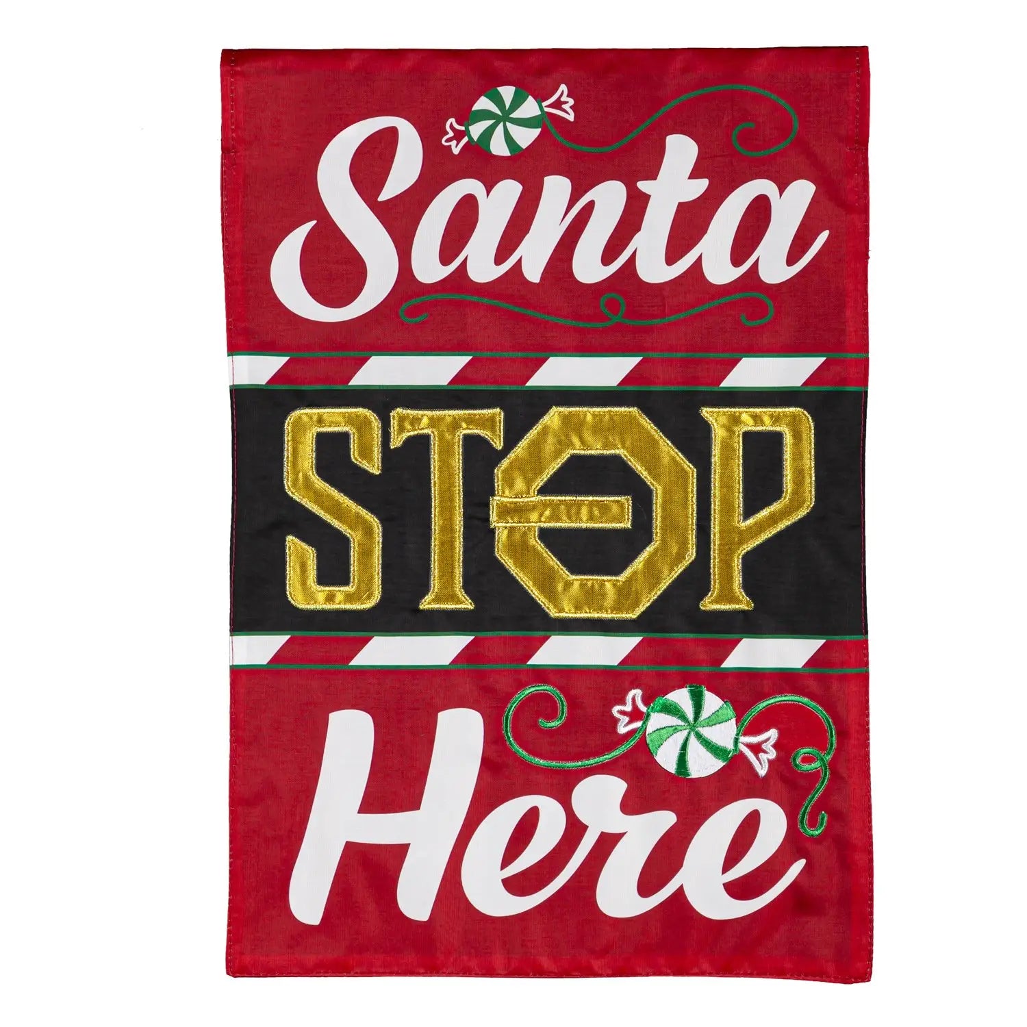 Evergreen Enterprises -  Flag Santa Stop Here